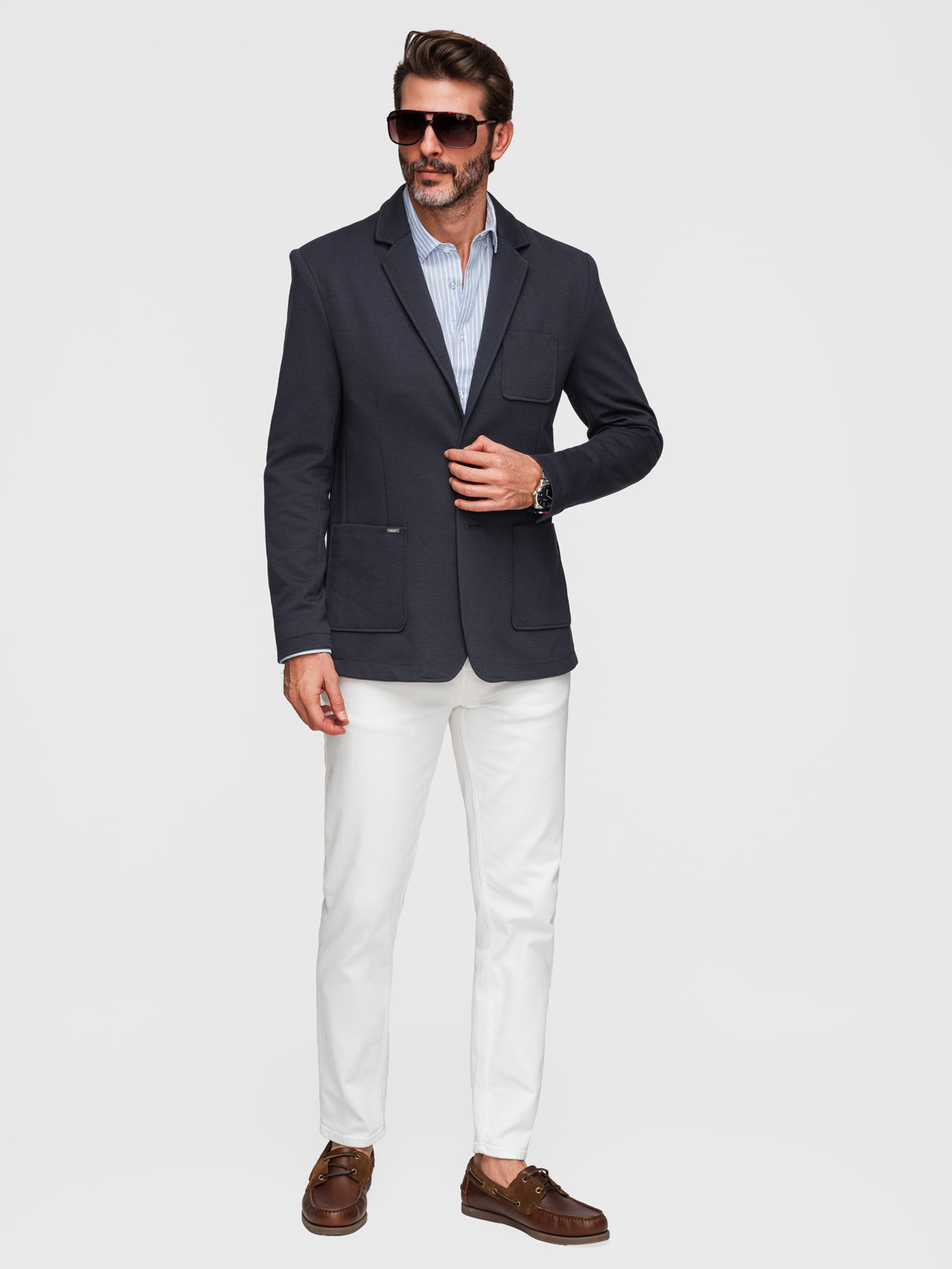 Meeste kitsa lõikega kootud bleiser Ombre Clothing - Image 16