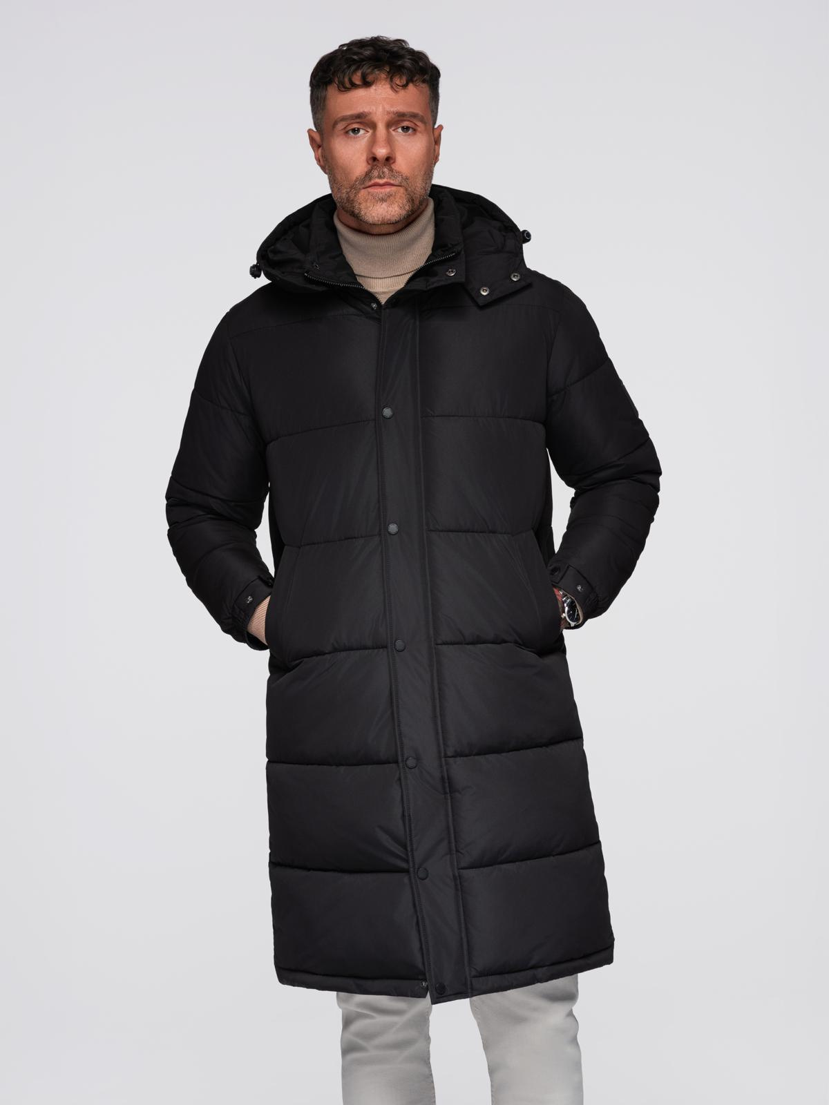 Meeste tepitud pikem talvejope kapuutsiga Ombre Clothing - Image 5
