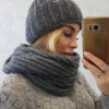Naiste kootud mütsi ja kaelussalli komplekt - Thumbnail Image 4