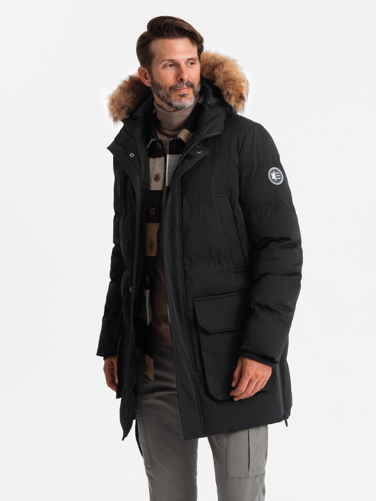 Meeste kapuutsiga talvejope Ombre Clothing - Image 15