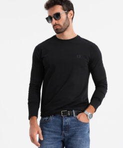 Meeste pikkade varrukatega puuvillane särk Ombre Clothing