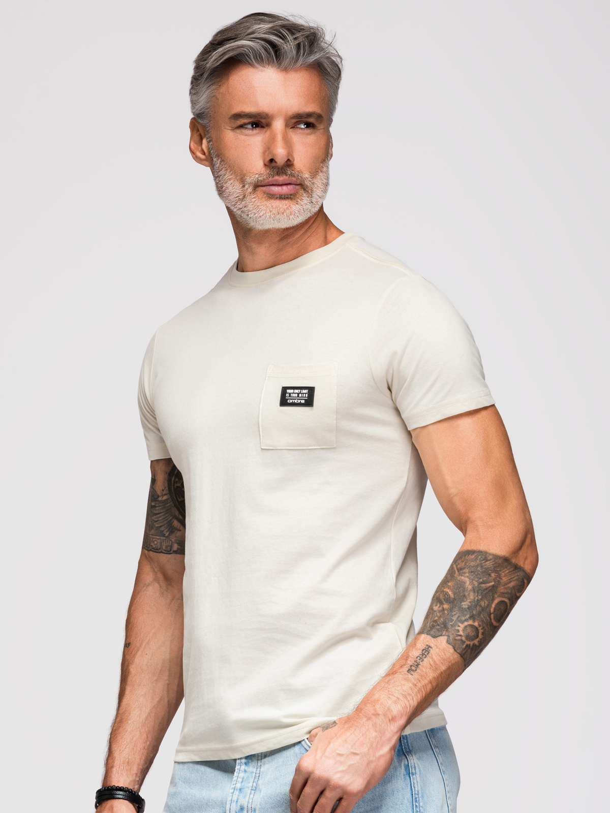Meeste T-särk rinnataskuga Ombre Clothing - Image 28
