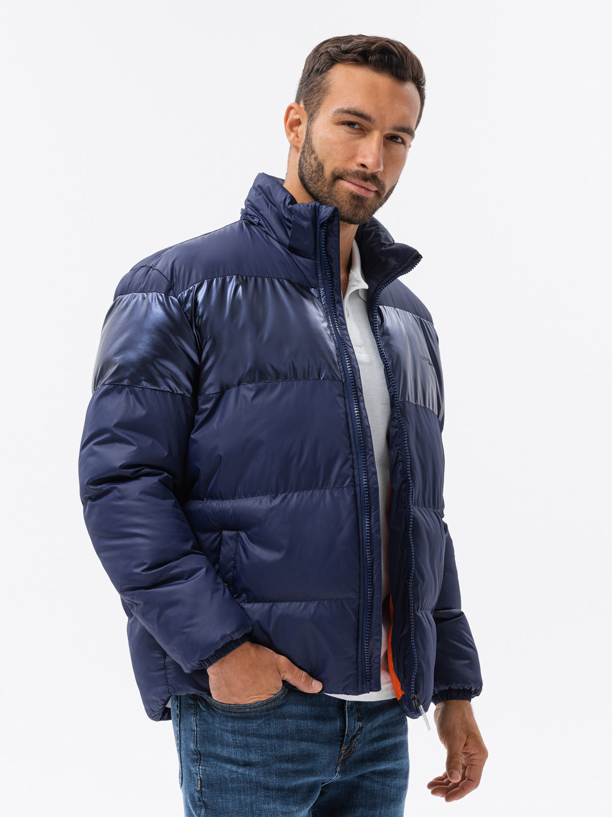 Ombre Clothing meeste tepitud talvejope kapuutsiga - Image 1