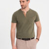 Meeste puuvillane Henley T-särk rinnataskuga Ombre Clothing - Thumbnail Image 9