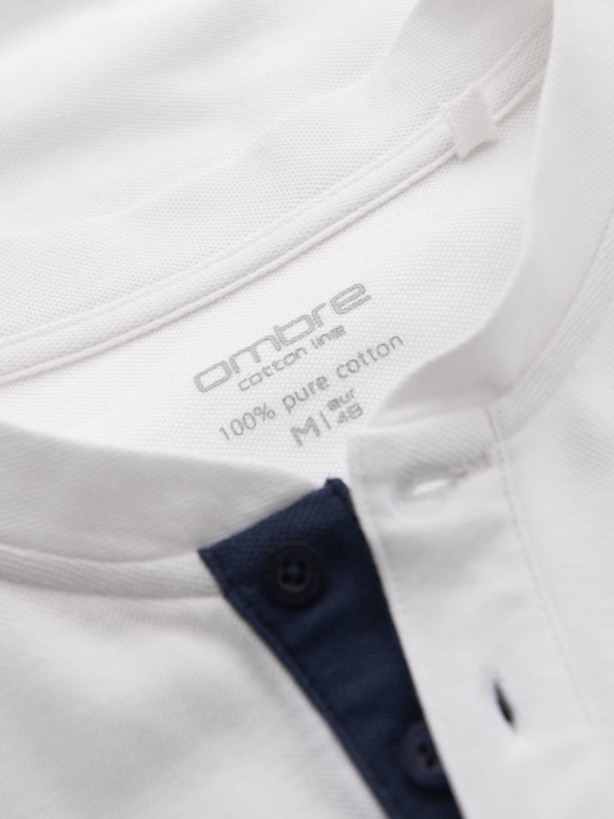 Meeste püstkrae ja nööpidega polosärk Ombre Clothing - Image 7