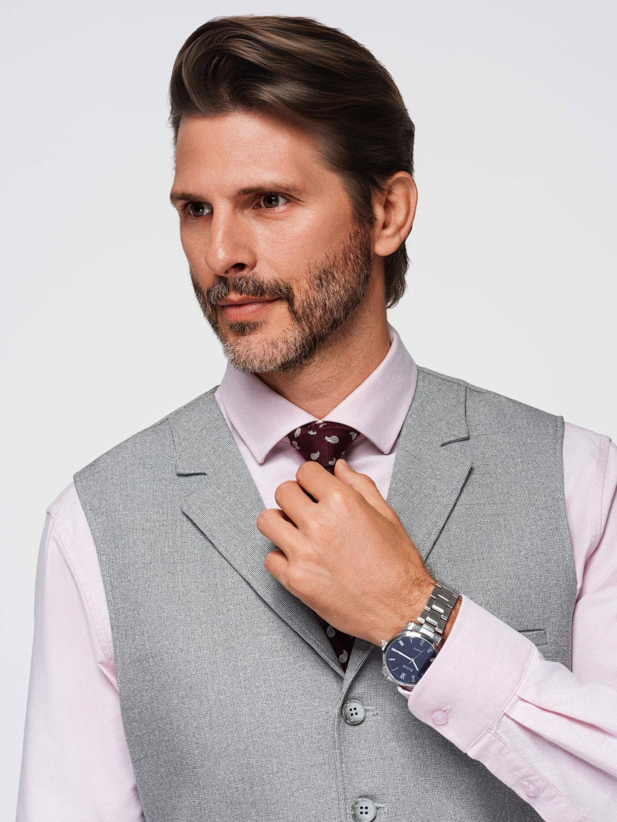 Ombre Clothing meeste reväärkraega ülikonnavest - Image 2
