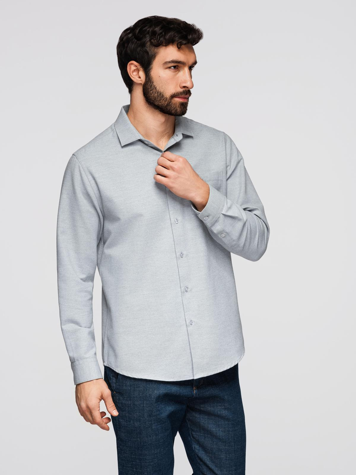 Ombre Clothing meeste pikkade varrukatega triiksärk rinnataskuga - Image 14