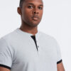Meeste püstkrae ja nööpidega polosärk Ombre Clothing - Thumbnail Image 128