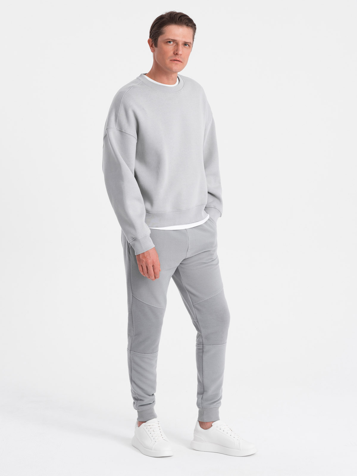 Ombre Clothing meeste dressipüksid ottomani kangast vahetükkidega - Image 25