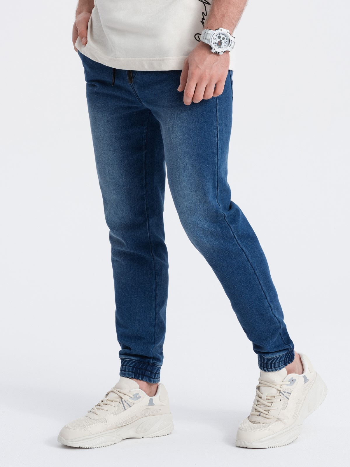 Meeste slim fit jogger-teksapüksid - Image 13