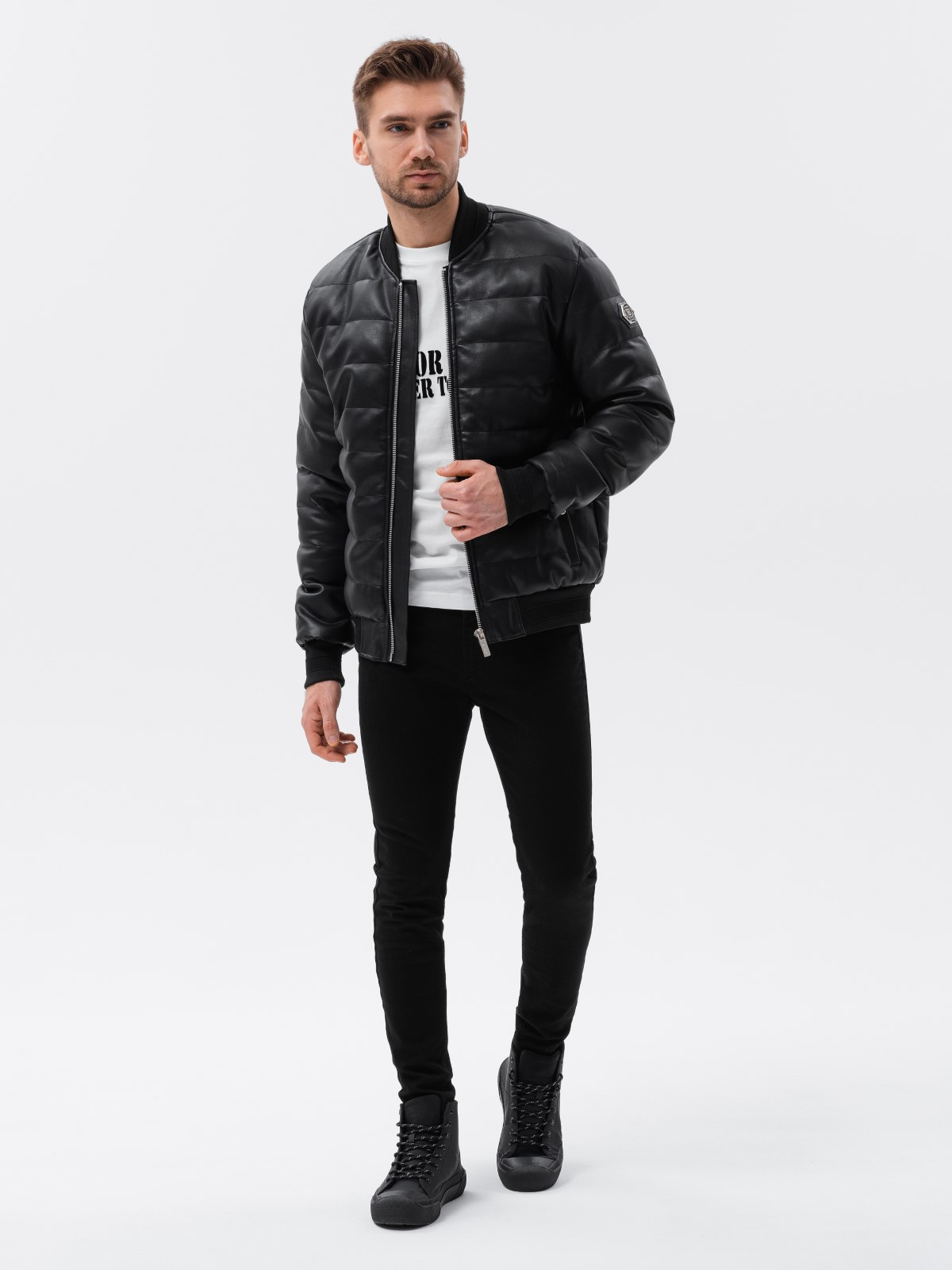 Meeste tepitud bomber-jope Ombre Clothing - Image 7