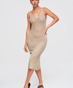 Ombre Clothing kootud ažuurne midikleit