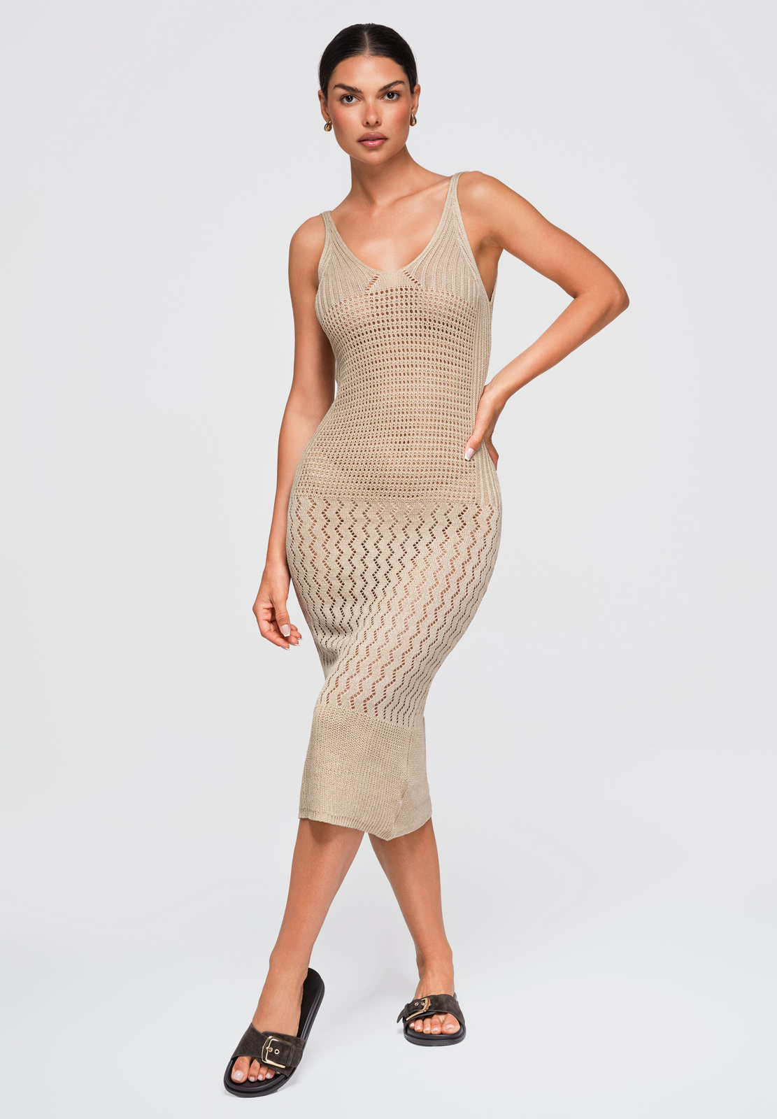 Ombre Clothing kootud ažuurne midikleit - Image 1