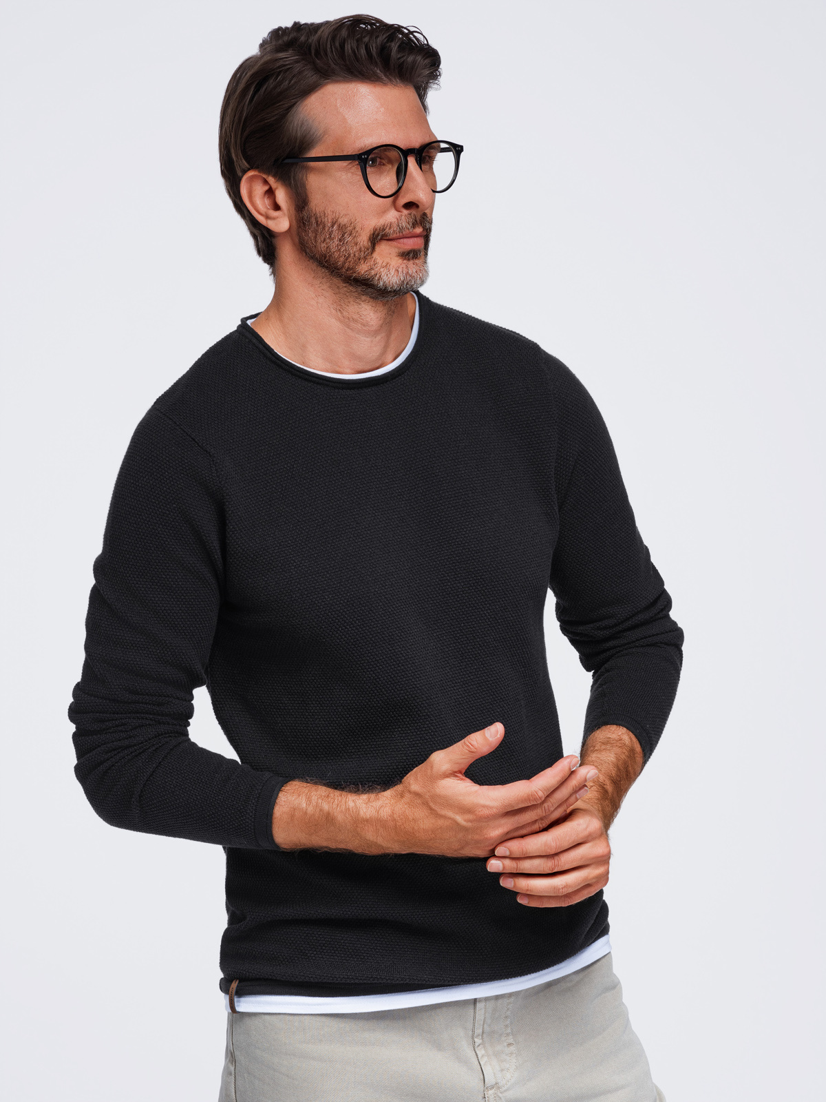 Meeste puuvillane ümara kaelusega kampsun Ombre Clothing - Image 5