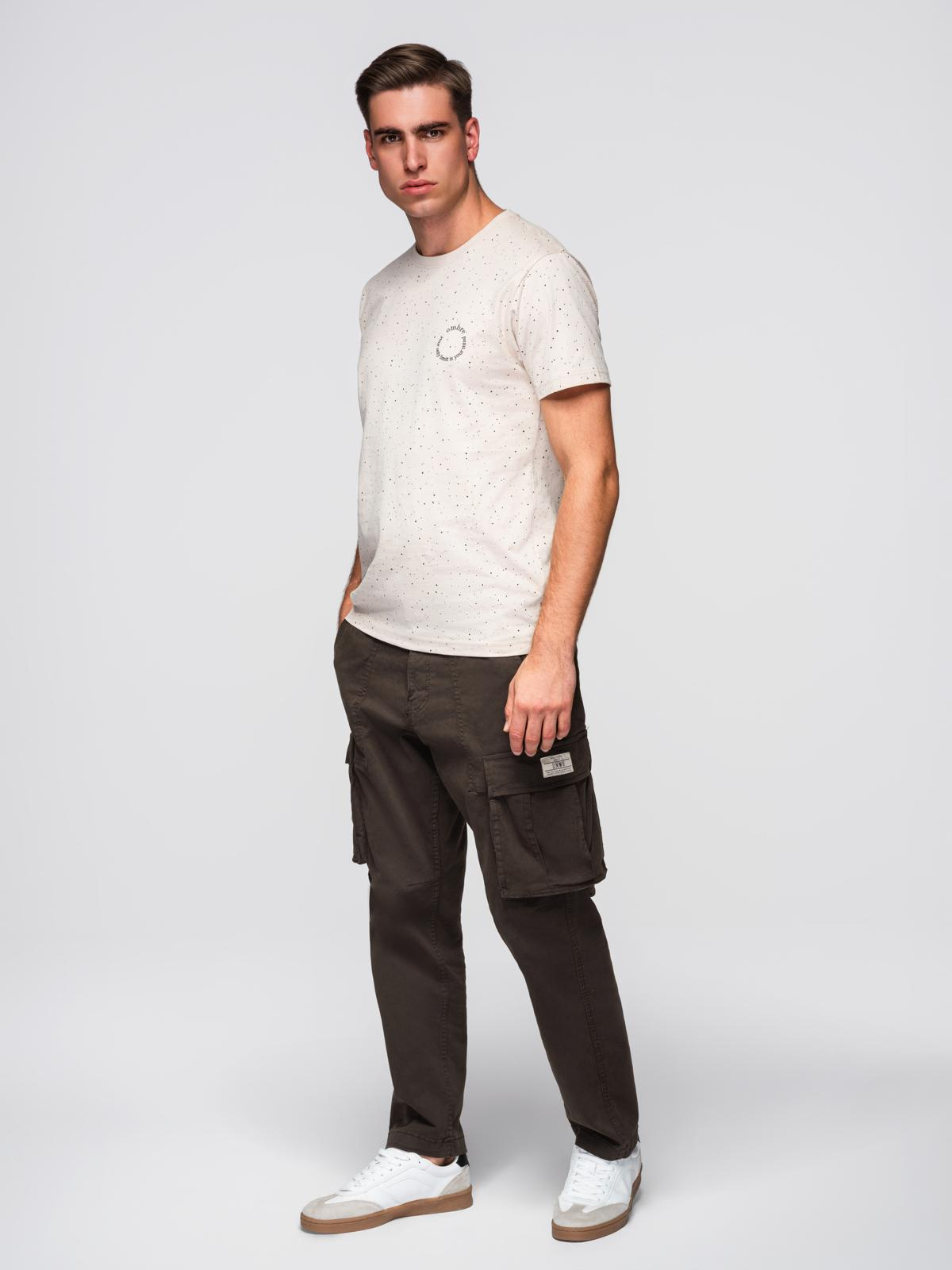 Meeste kammitud puuvillast trükimustriga T-särk Ombre Clothing - Image 3