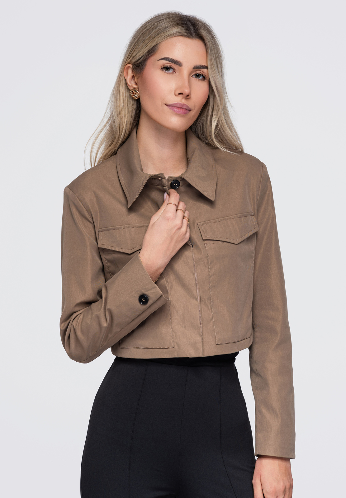 Lühike naiste jakk klapptaskutega Ombre Clothing - Image 12