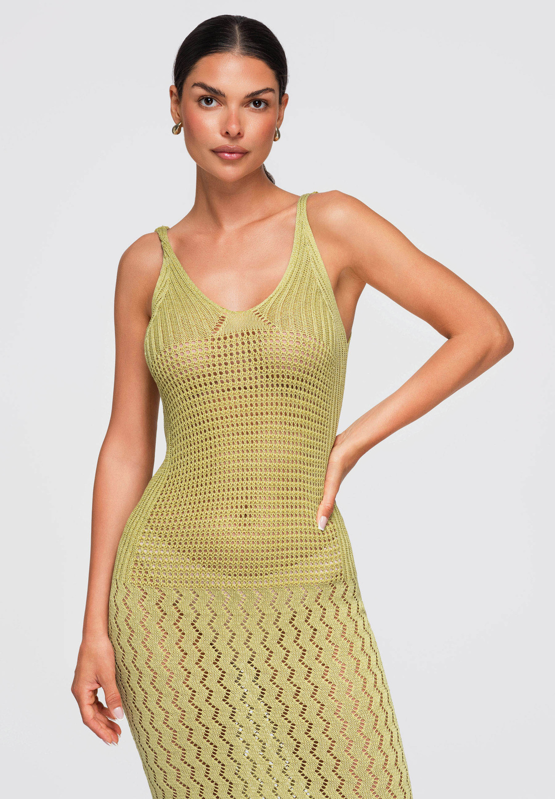 Ombre Clothing kootud ažuurne midikleit - Image 9