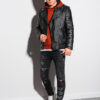Meeste biker-stiilis jakk Ombre Clothing - Thumbnail Image 4