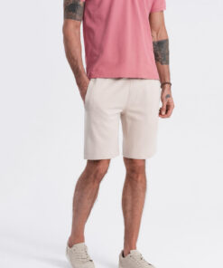Ombre Clothing meeste kootud lühikesed püksid nööri ja taskutega