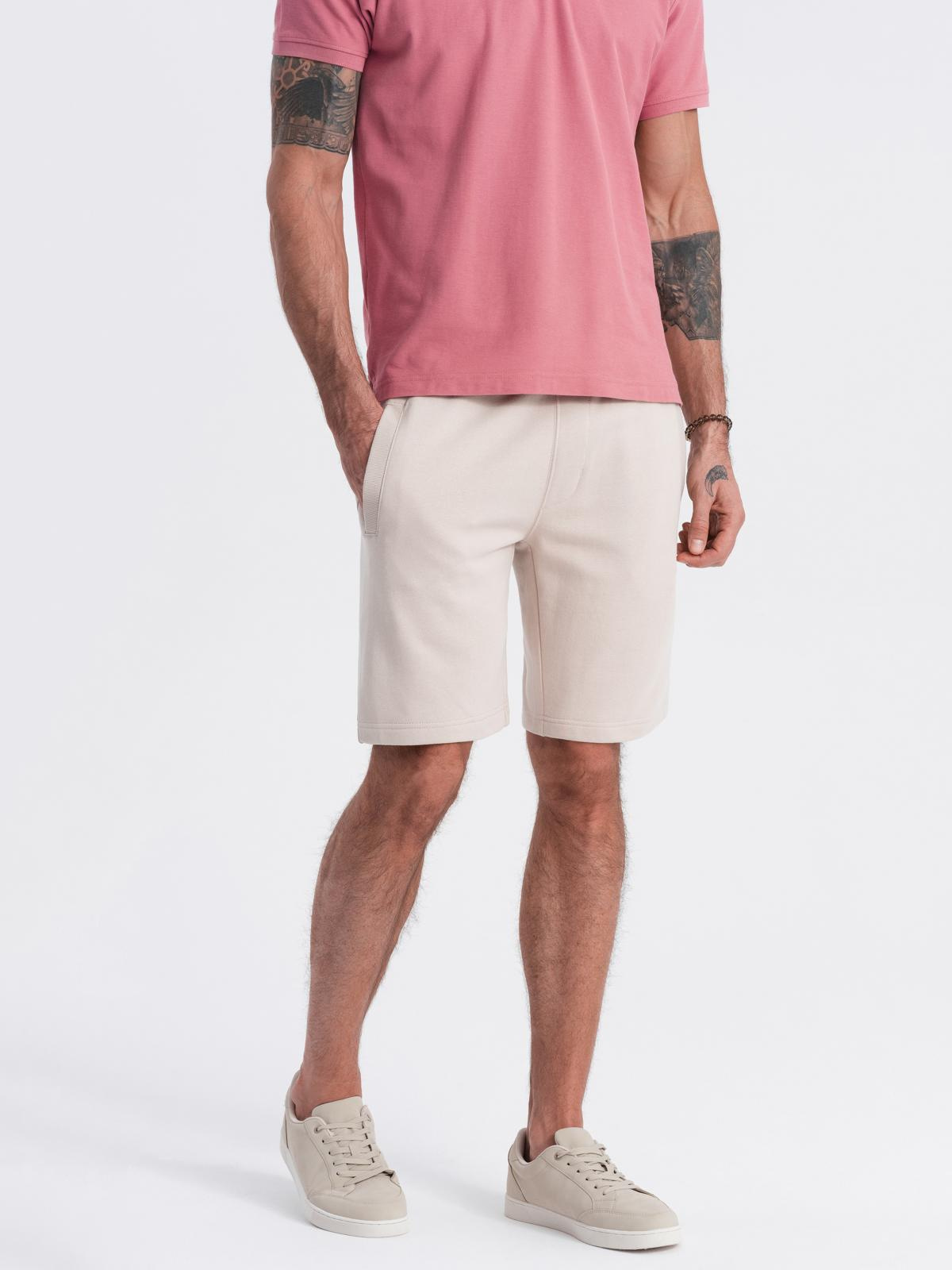 Ombre Clothing meeste kootud lühikesed püksid nööri ja taskutega - Image 1