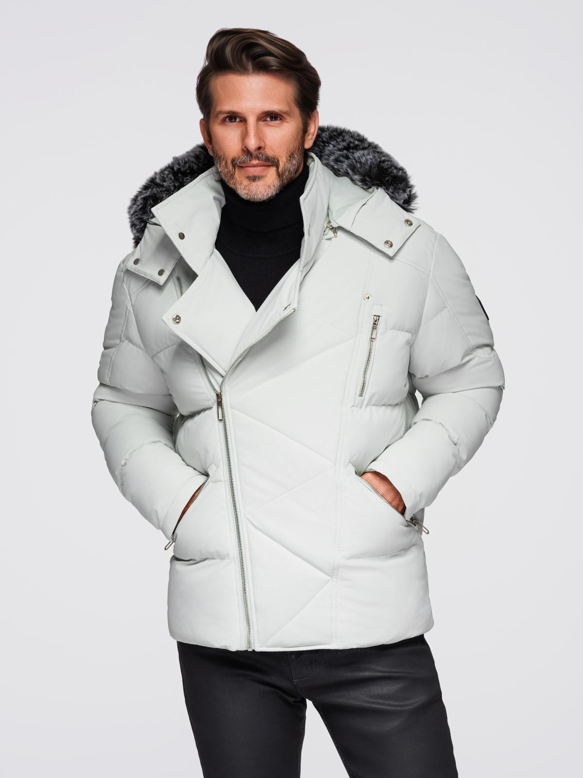 Meeste tepitud talvejakk kapuutsiga Ombre Clothing - Image 16