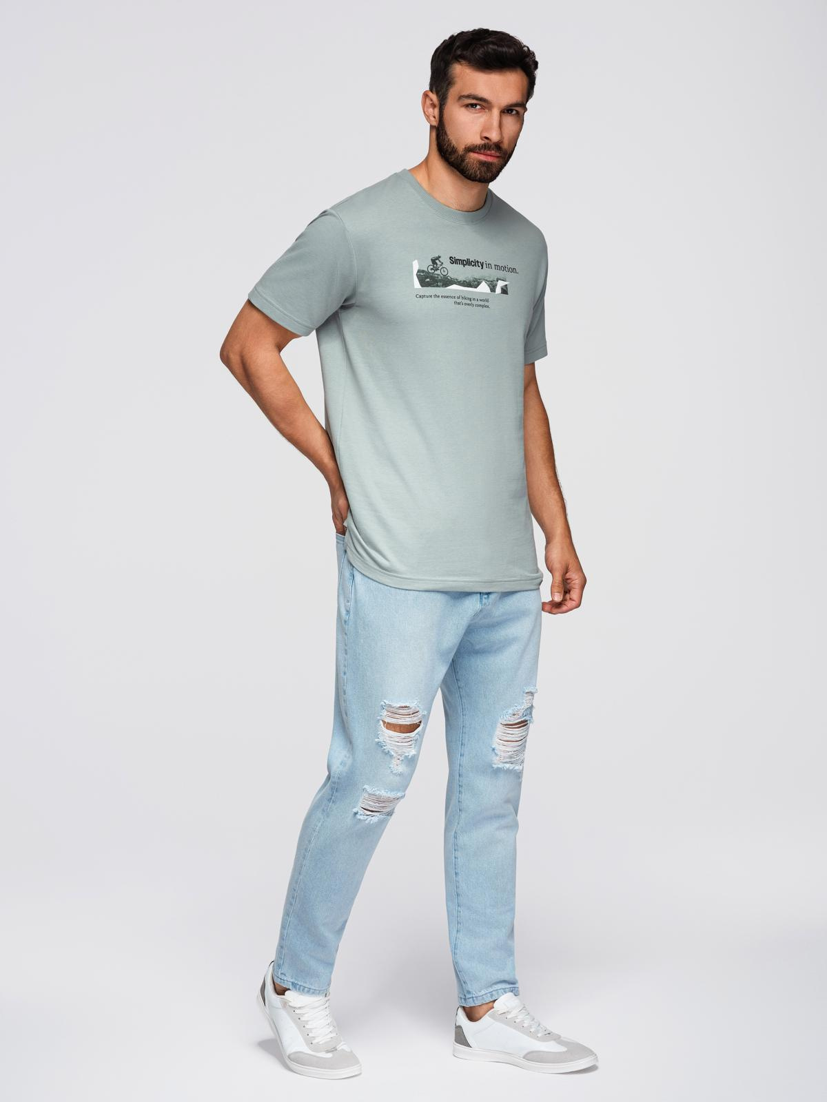 Meeste teksapüksid Ombre Clothing rebitud detailidega - Image 2