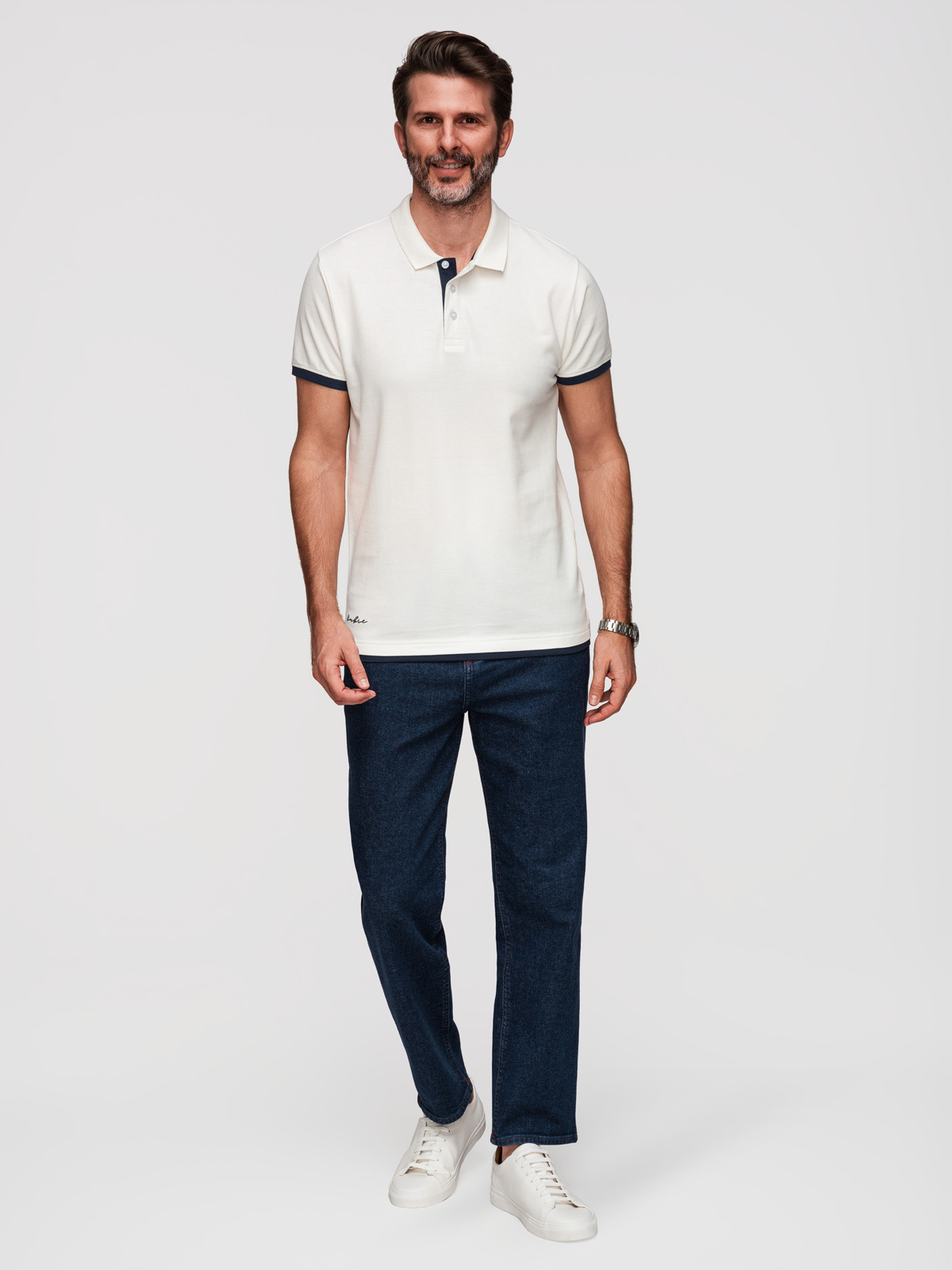 Ombre Clothing meeste puuvillane polosärk kontrastsete detailidega - Image 2