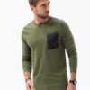 Ombre Clothing meeste pikkade varrukatega särk rinnataskuga - Thumbnail Image 3