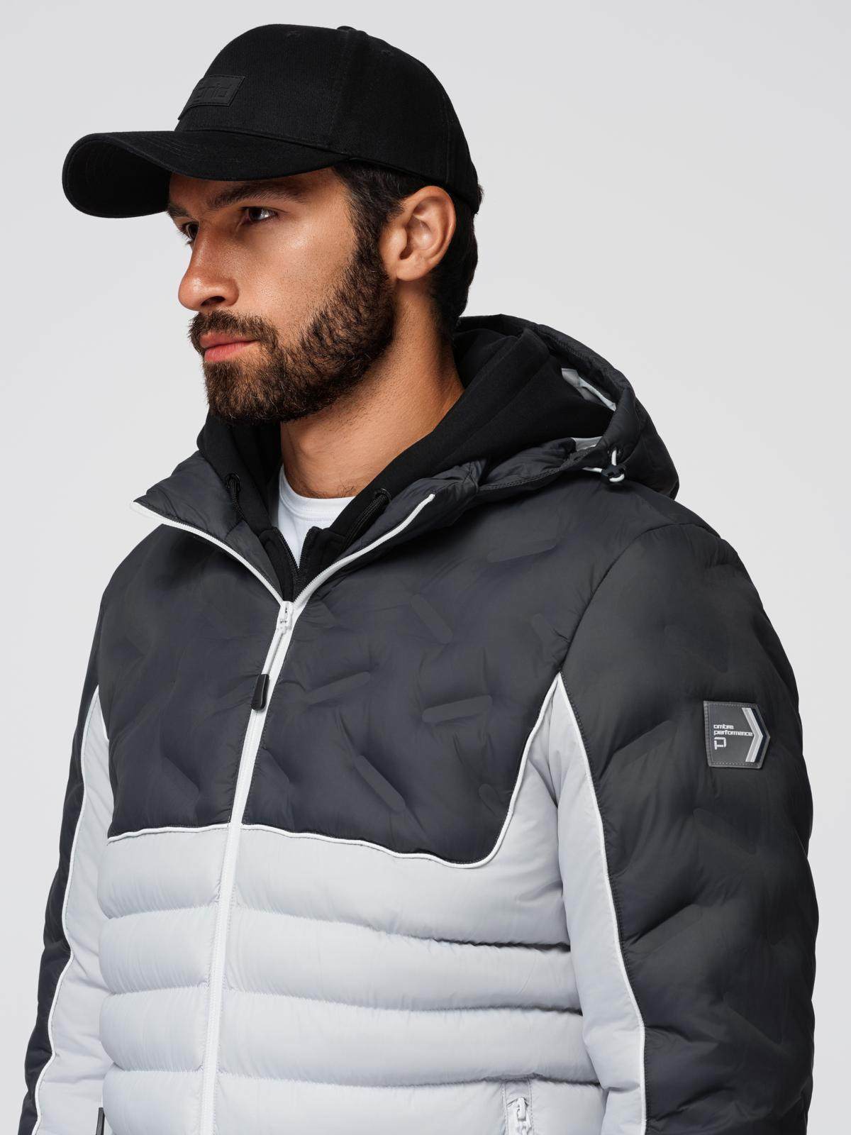 Meeste kapuutsiga tepitud pikem jope Ombre Clothing - Image 62