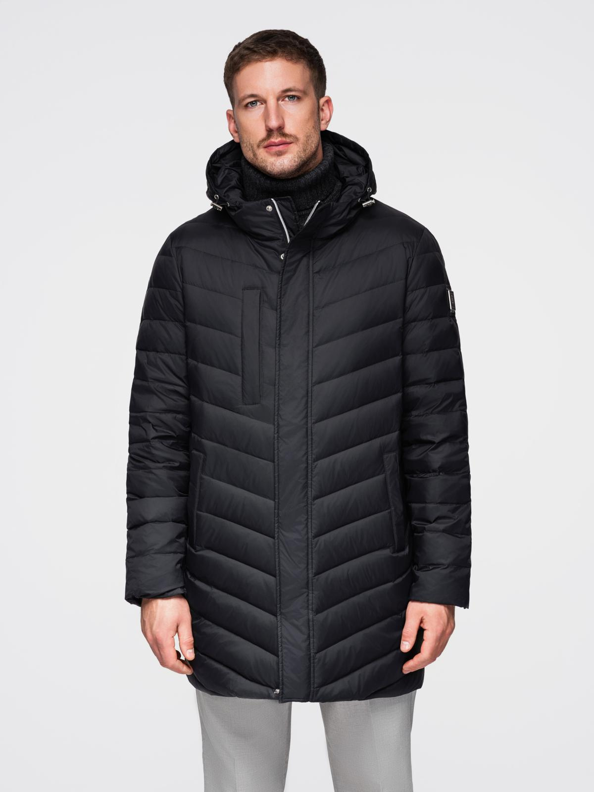 Meeste tepitud kapuutsiga pikem jope Ombre Clothing - Image 3