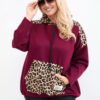 Plus Size naiste viskoosist kapuutsiga pusa pantrümustriga detailidega - Thumbnail Image 65