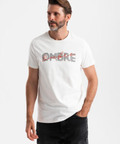 Ombre Clothing meeste T-särk rinnatrüki ja ümara kaelusega