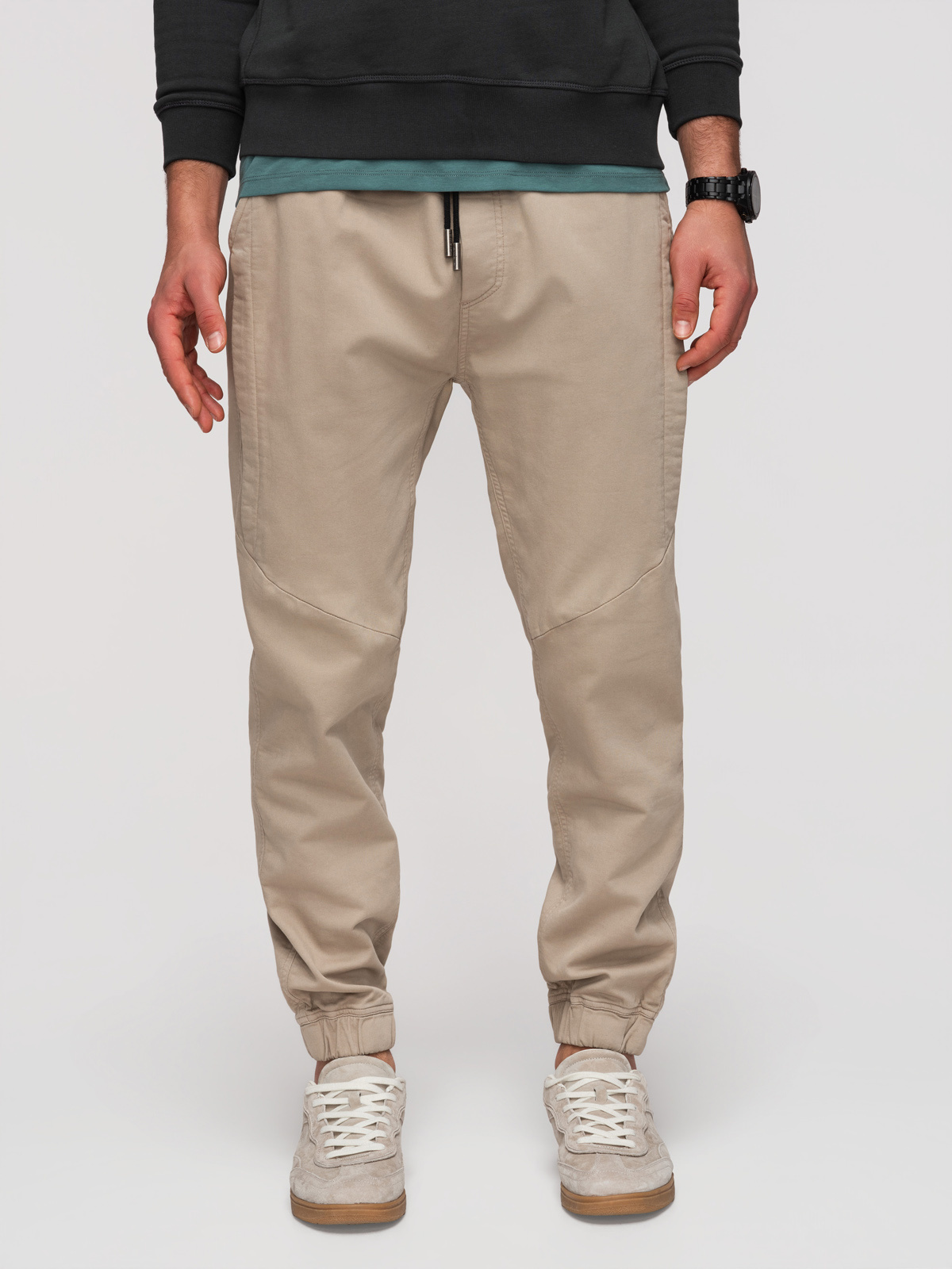 Ombre Clothing meeste vabaajapüksid elastse vöökohaga - Image 5