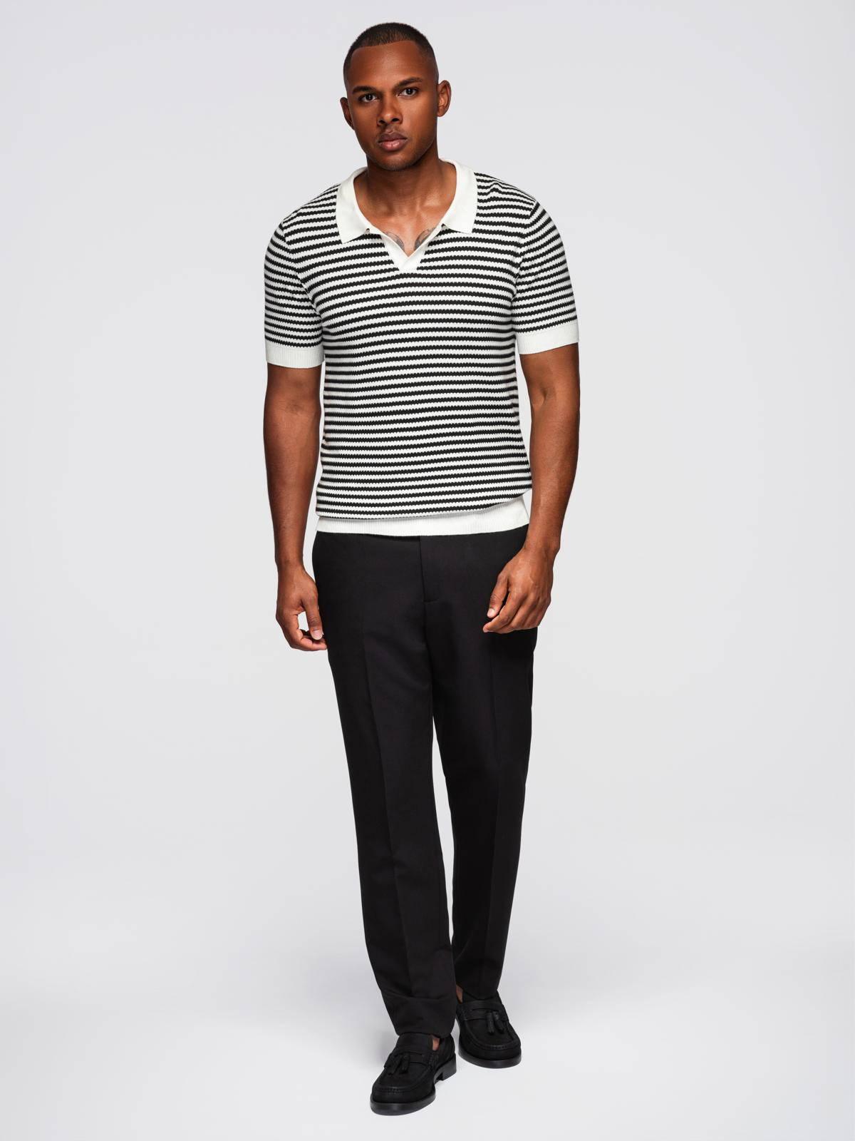 Ombre Clothing meeste kootud triibuline polosärk - Image 5