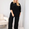 Plus Size naiste velvetist komplekt pusa ja laiade pükstega Kesi - Thumbnail Image 14