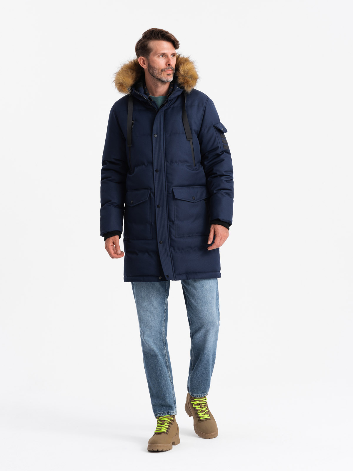 Ombre Clothing meeste talvejope kapuutsiga - Image 34