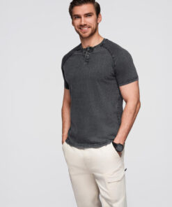 Ombre Clothing meeste nööpidega Henley T-särk