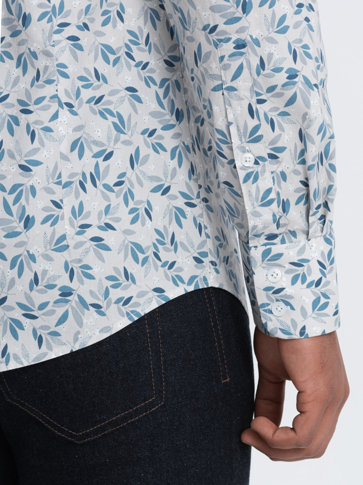 Meeste puuvillane triiksärk Slim Fit - Image 4