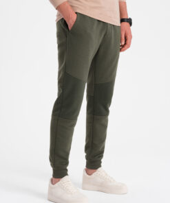 Ombre Clothing meeste dressipüksid ottomani kangast vahetükkidega