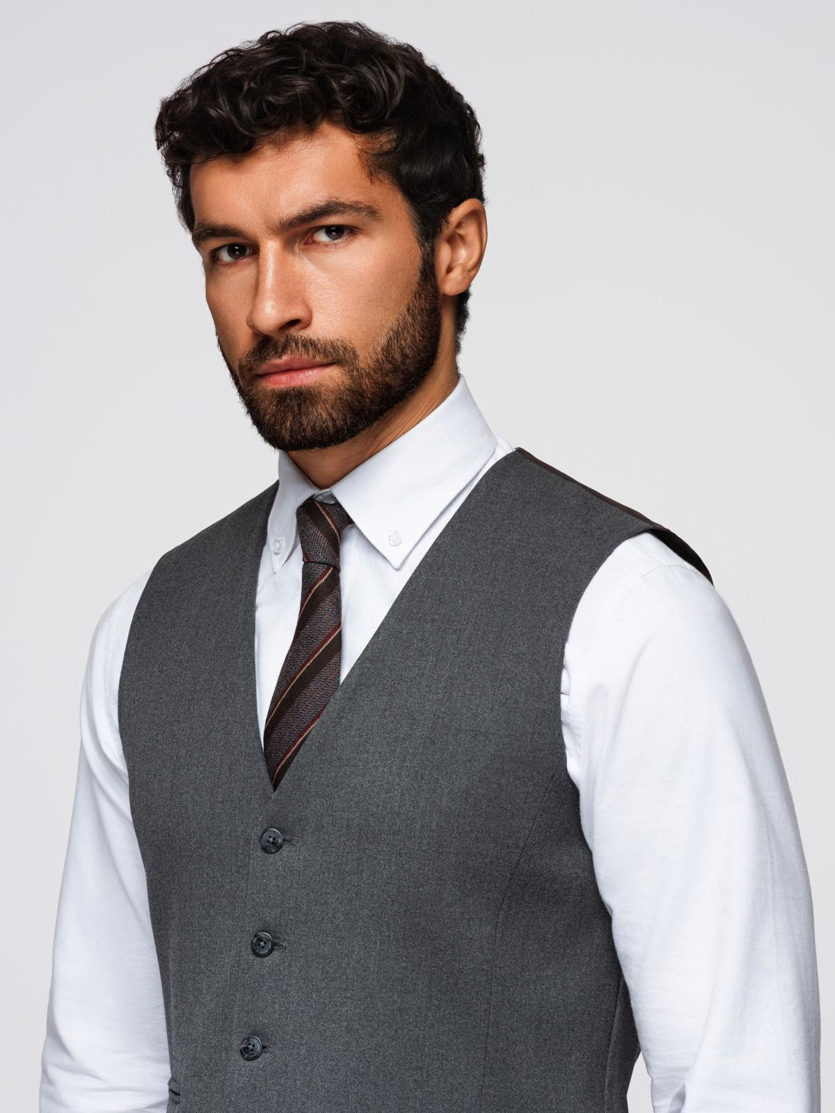 Meeste ülikonnavest nööpidega Ombre Clothing - Image 21