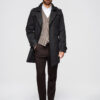 Elegantne kaherealine meeste SLIM FIT trenšmantel vööga - beež V1 OM-COLC-0146 - Thumbnail Image 17