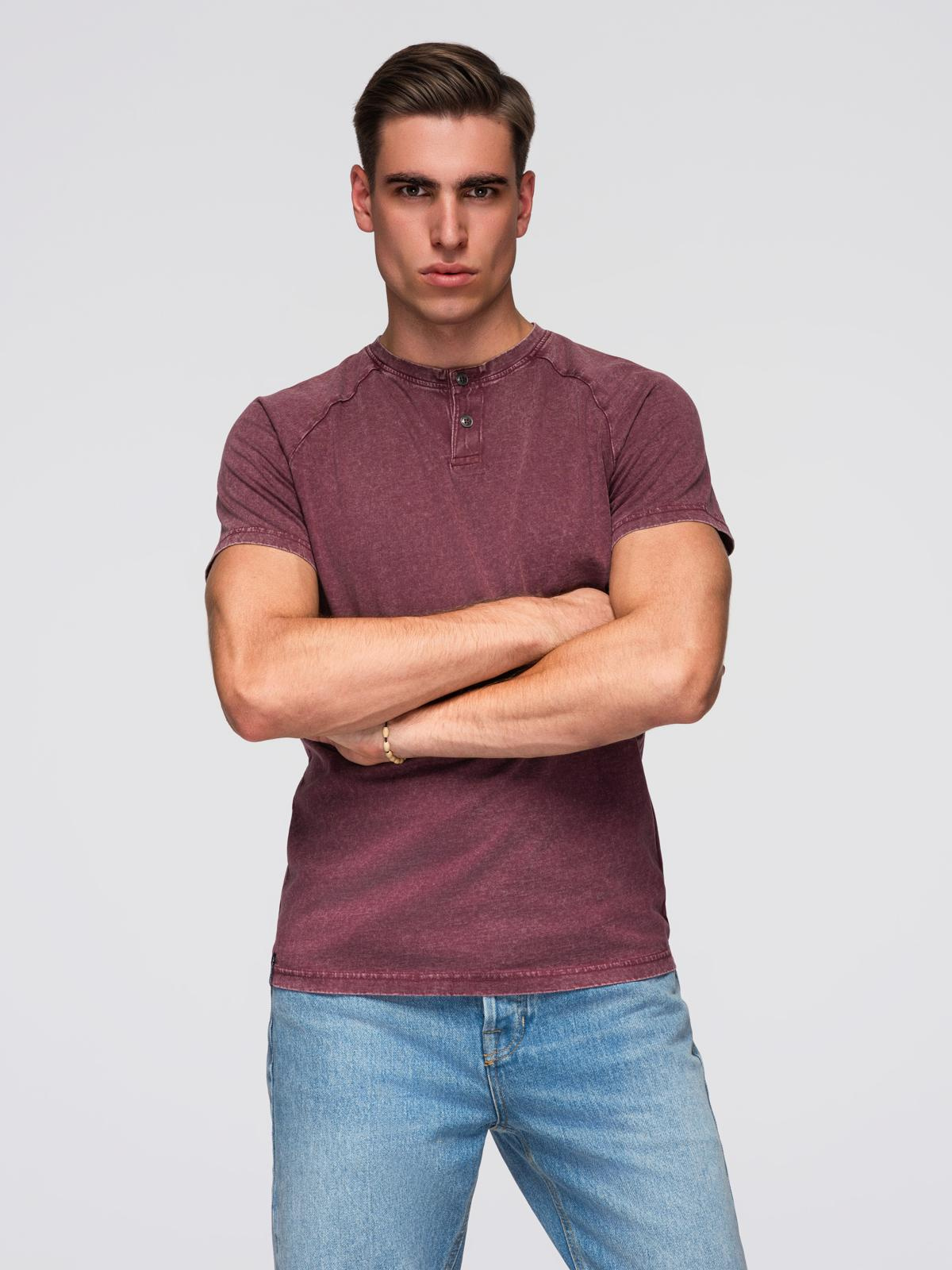 Ombre Clothing meeste nööpidega Henley T-särk - Image 19