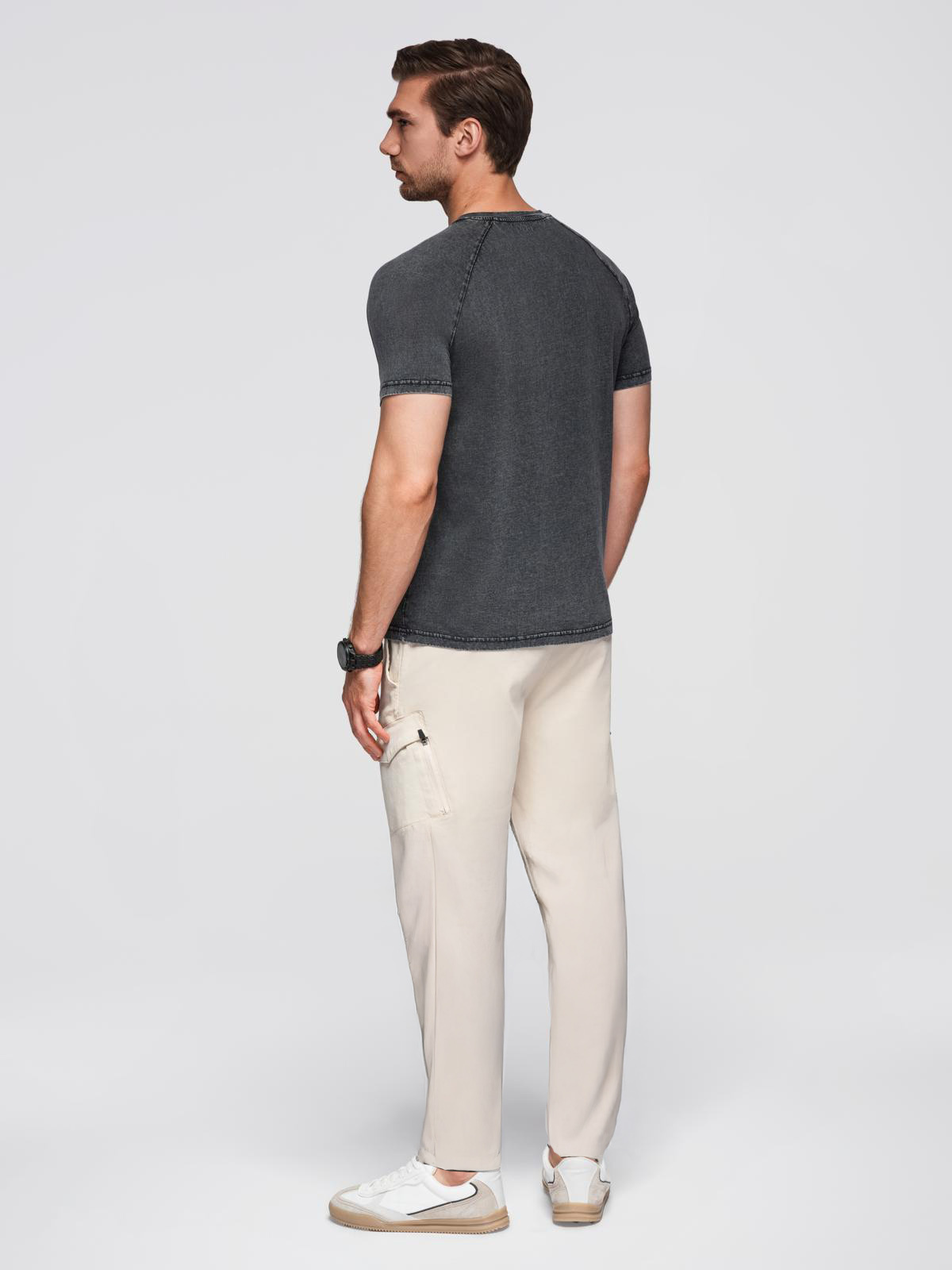 Ombre Clothing meeste nööpidega Henley T-särk - Image 5