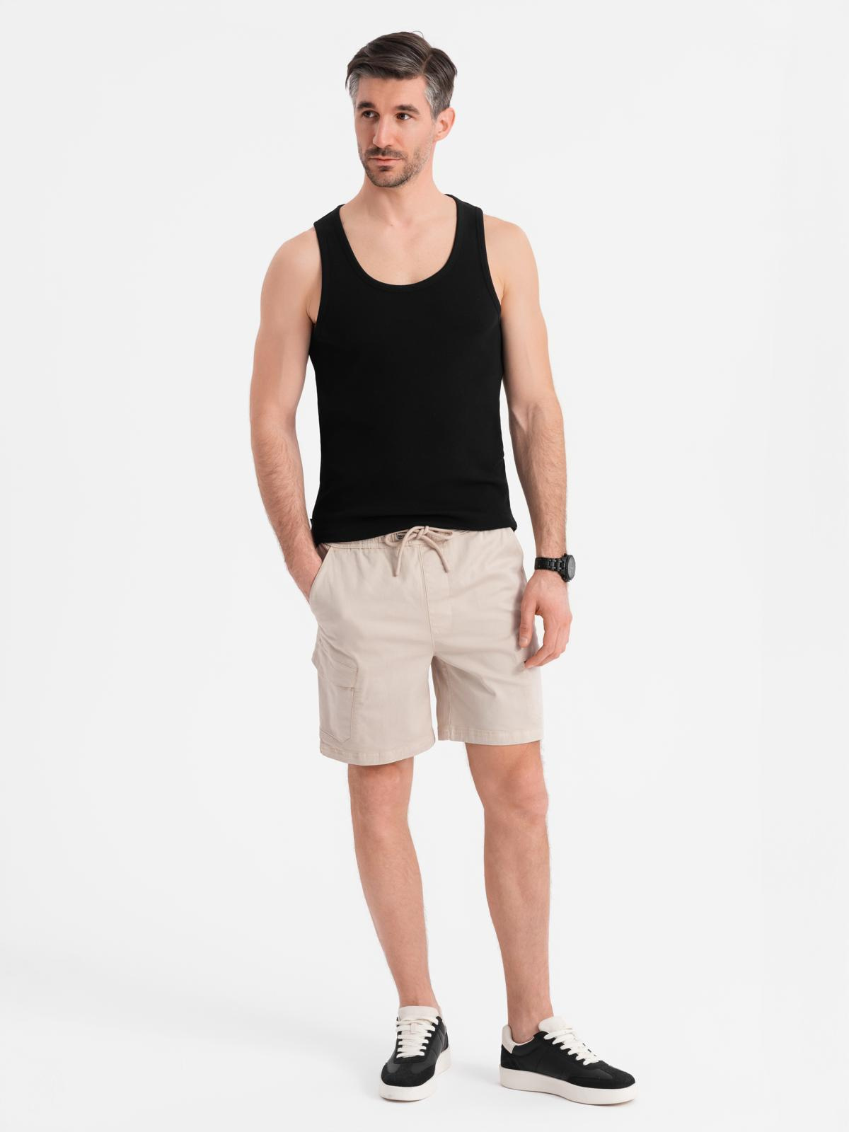 Ombre Clothing meeste lühikesed püksid nöörvööga - Image 1