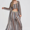 Ombre Clothing naiste pikk ažuurne kardigan - Thumbnail Image 1