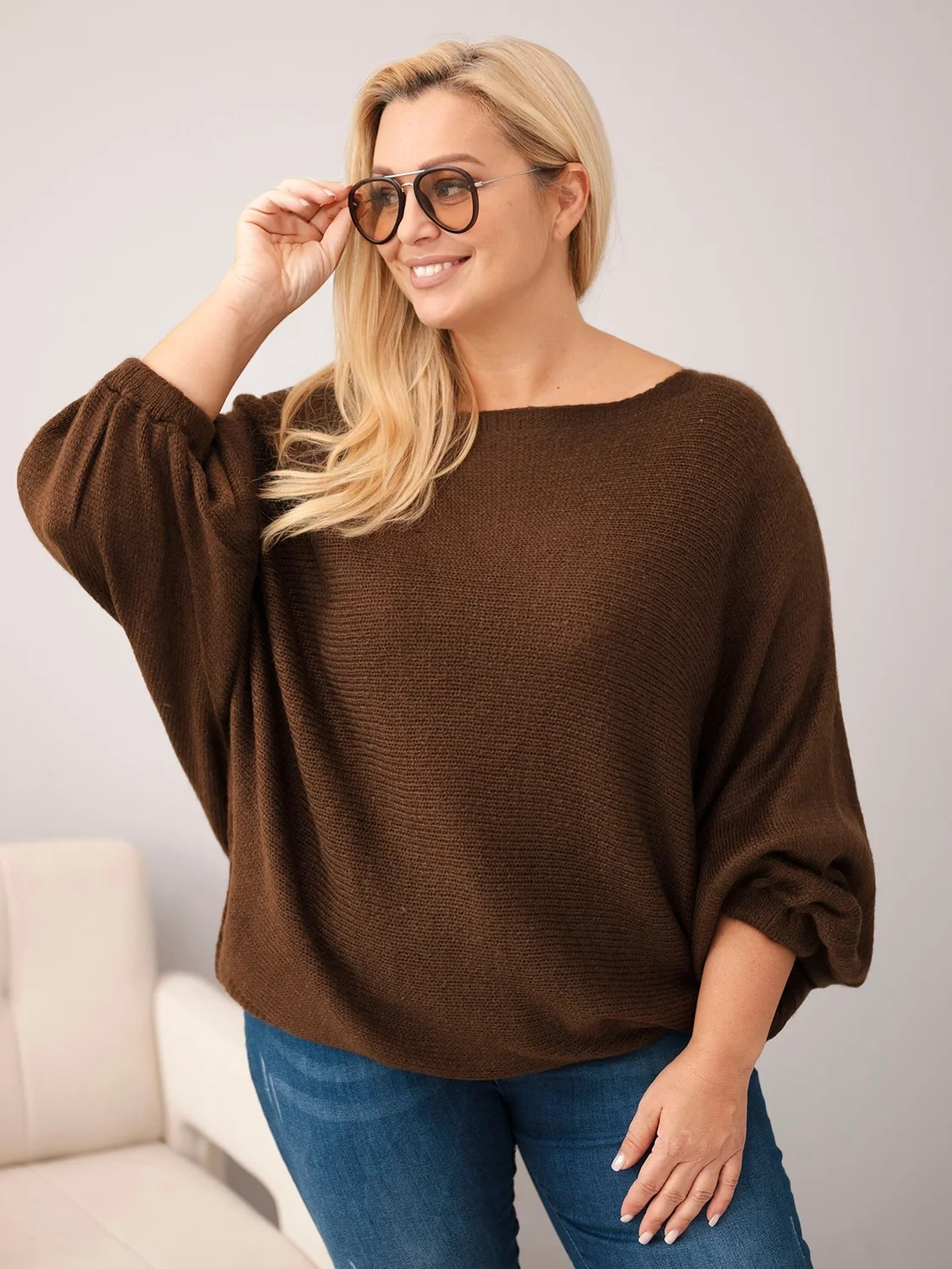 Naiste avara lõikega kampsun villaseguga Kesi Plus Size - Image 40