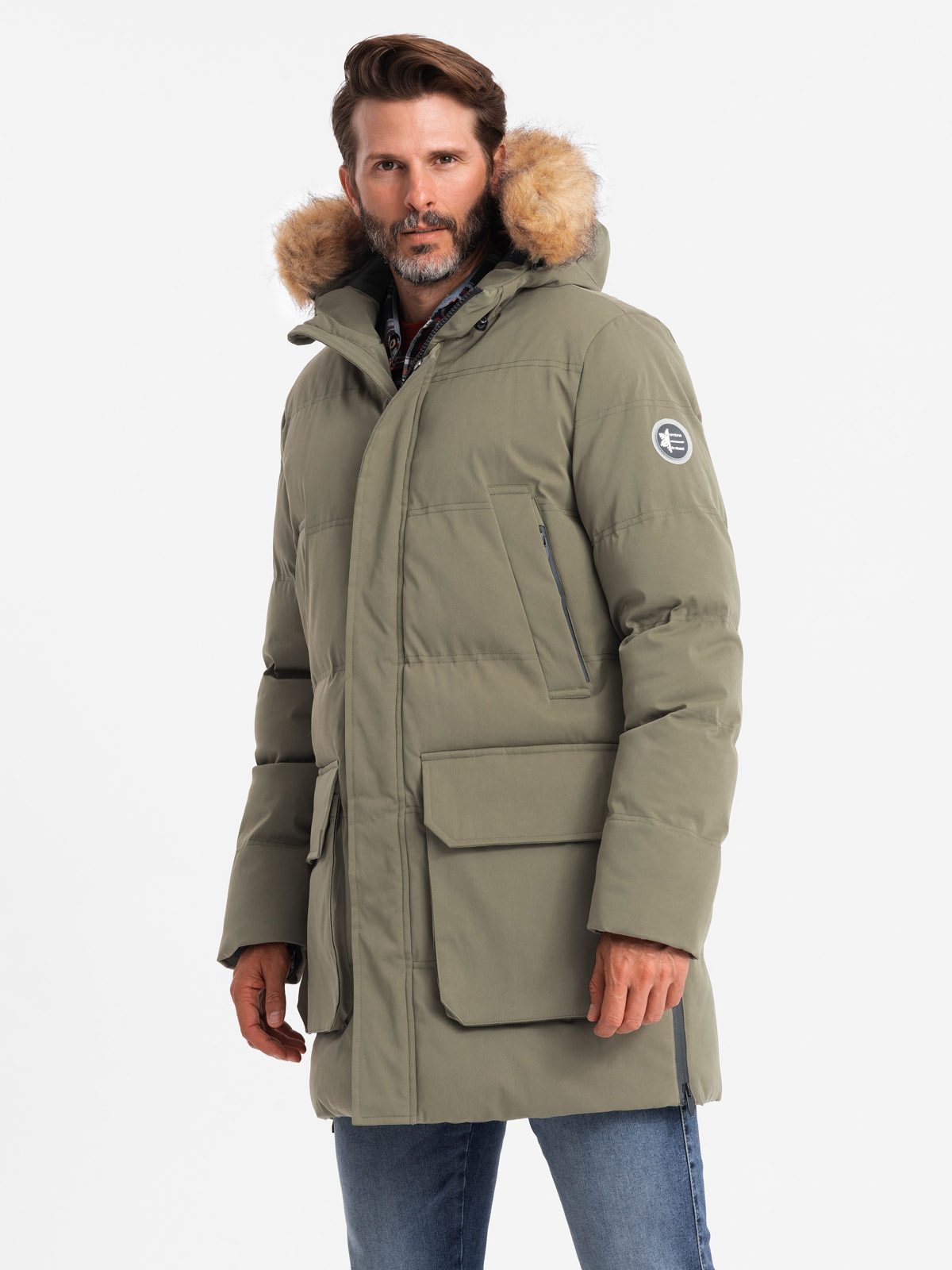Meeste kapuutsiga talvejope Ombre Clothing - Image 18