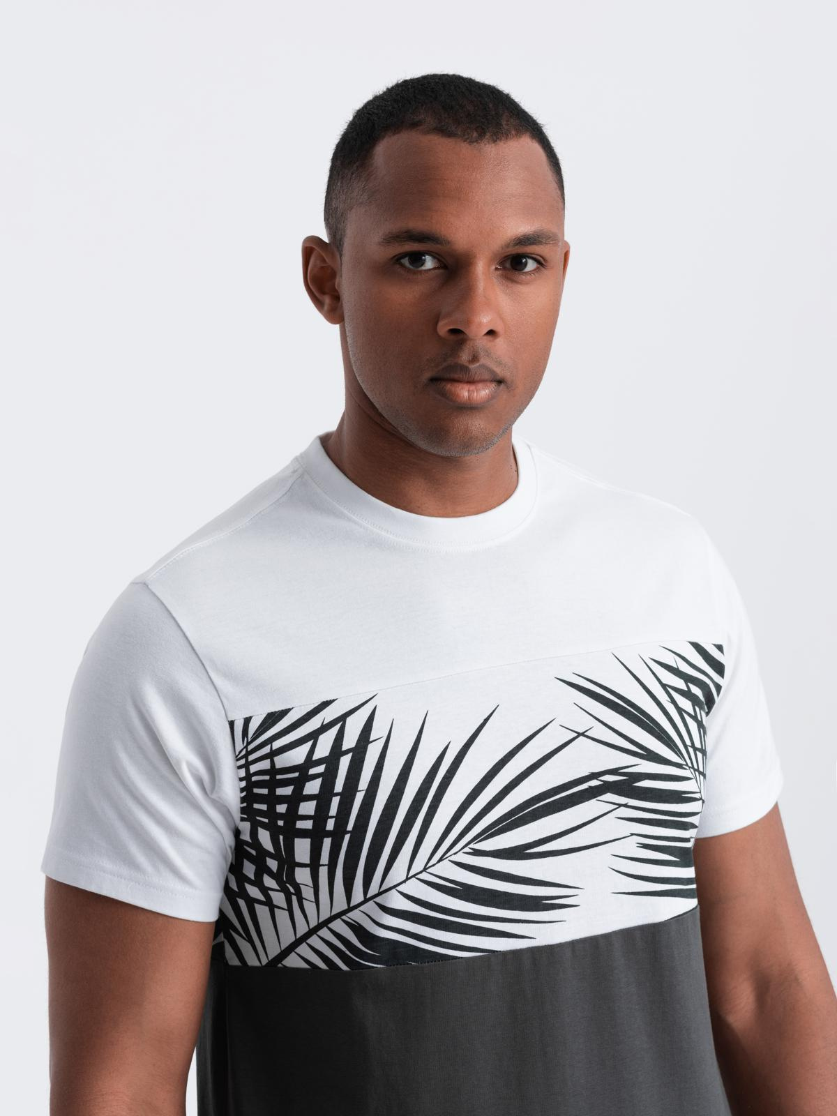 Meeste puuvillane T-särk palmilehtede mustriga Ombre Clothing - Image 10