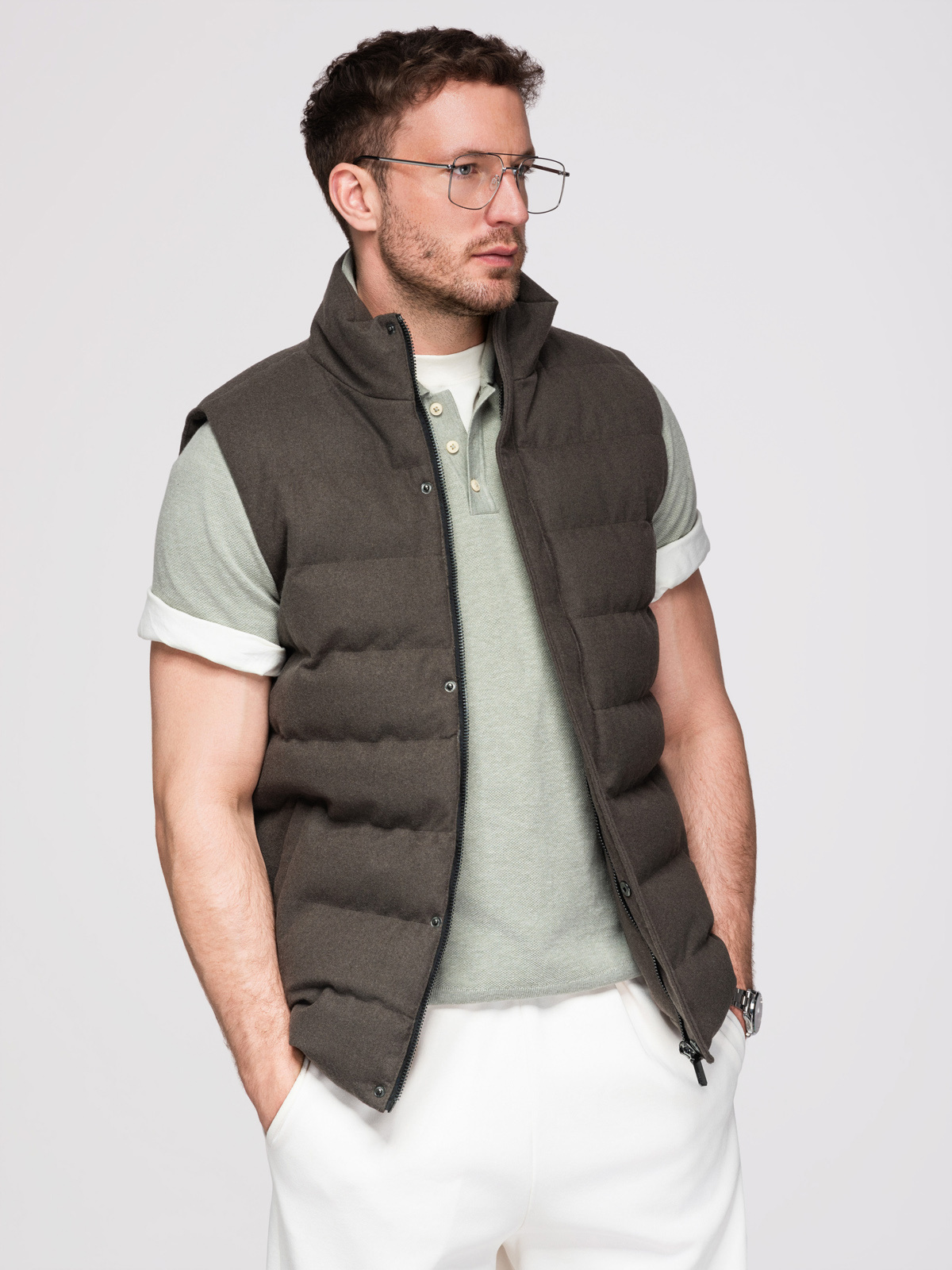 Meeste tepitud vest Ombre Clothing - Image 10