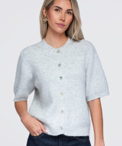 Naiste lühikeste varrukatega kootud kardigan Ombre Clothing